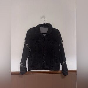 Fashion Nova | Black Distressed Jean Jacket